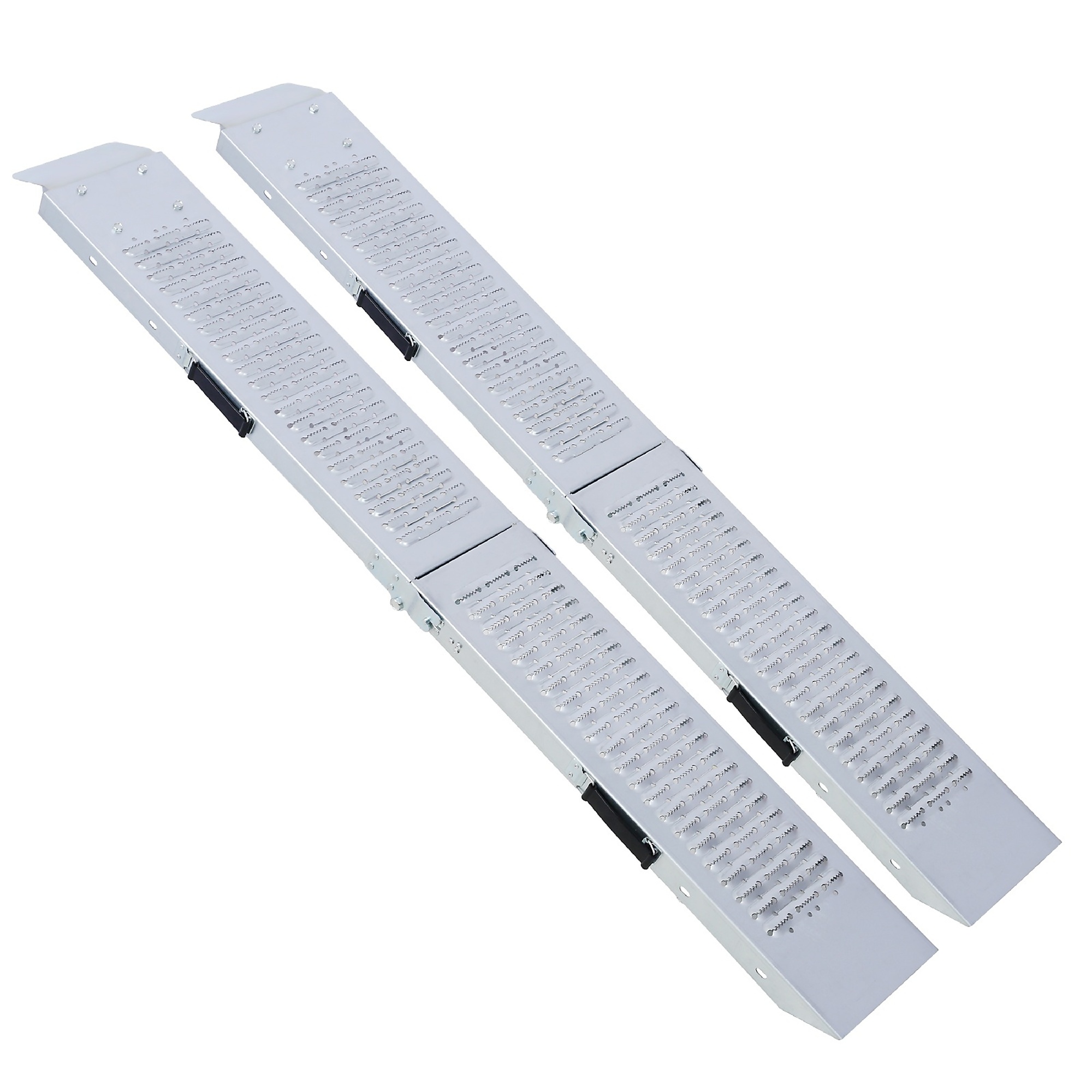 BlackTeck Folding Loading Ramps — 63in., 950-Lb. Capacity, Galvanized Steel, 2-Pack, Model# N2-141737